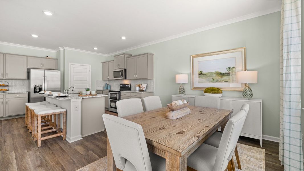 Representative furnished interior of a home built from the Denton by D.R. Horton in Jackson Landing, Jefferson (Image 11).