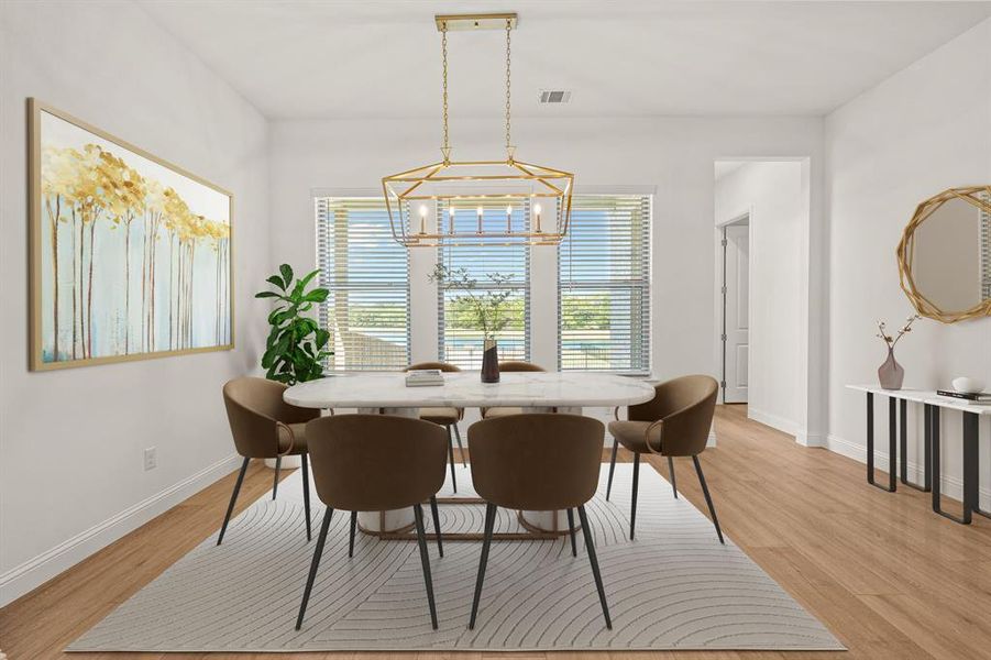 Furnished interior view inside a new home in The Bluffs at Parks of Aledo, Aledo (Image 8).