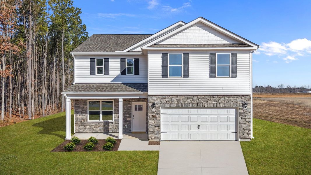 Representative exterior photo of a completed home built from the Galen by D.R. Horton in Villa Grande, Winterville, NC (Image 21). Representative exterior photo of a completed home built from the Galen by D.R. Horton in Villa Grande, Winterville, NC (Image 21).