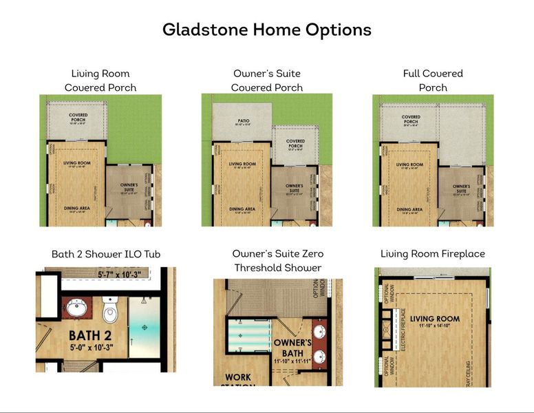 2D floor plan layout for the Gladstone by Epcon Communities in Chipeta Hollows, Grand Junction, CO (Image 14).