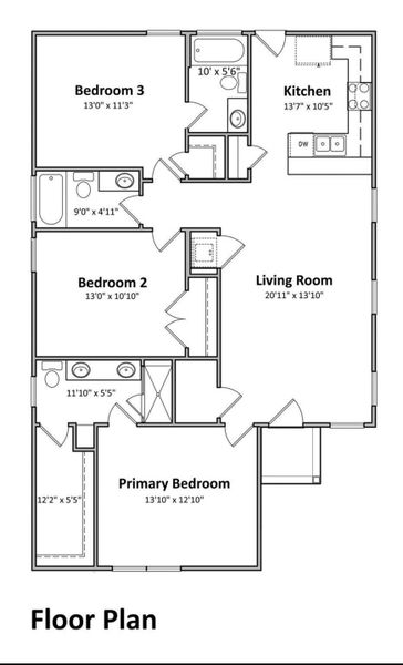 2D floor plan layout of this home in , Charlotte, NC (Image 4).