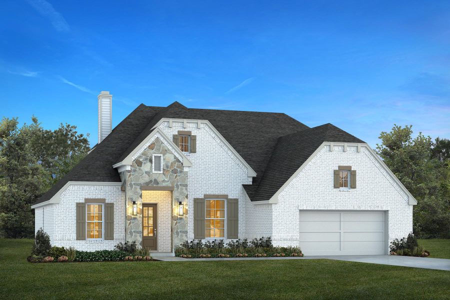 Representative exterior photo of a completed home built from the The Amarillo by Kenmark Homes in LeTara, Haslet, TX (Image 1).