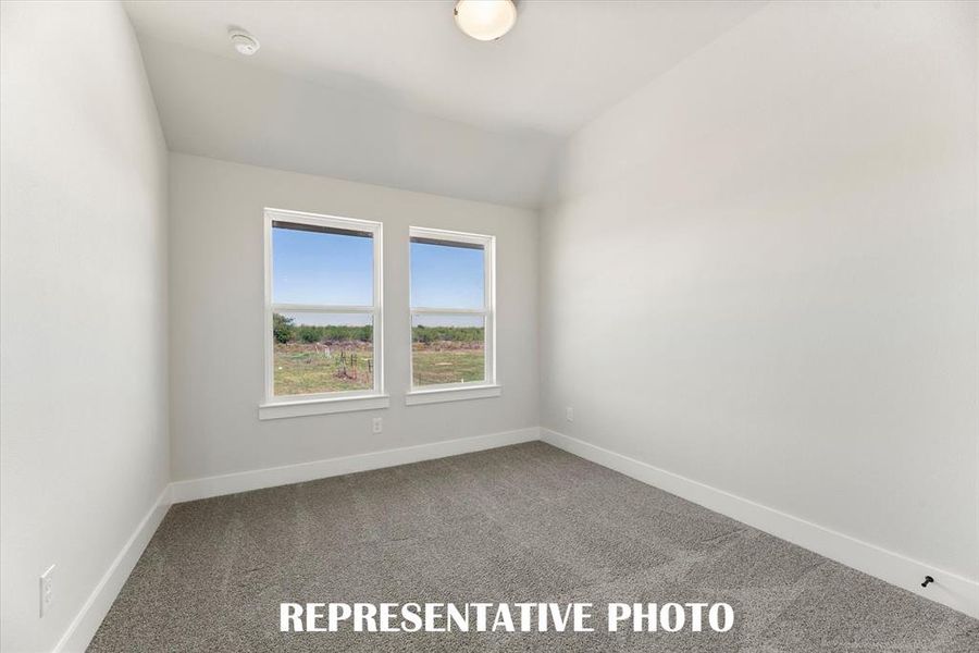 One of two nicely sized secondary bedrooms in our Alexander plan.  REPRESENTATIVE PHOTO