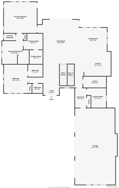 2D floor plan layout of this home in , Kiowa, CO (Image 5).