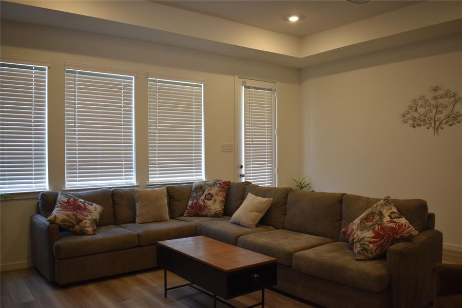 Furnished interior view inside a new home in Bridge Creek 45s and 50s, Cypress (Image 17). Furnished interior view inside a new home in Bridge Creek 45s and 50s, Cypress (Image 17).