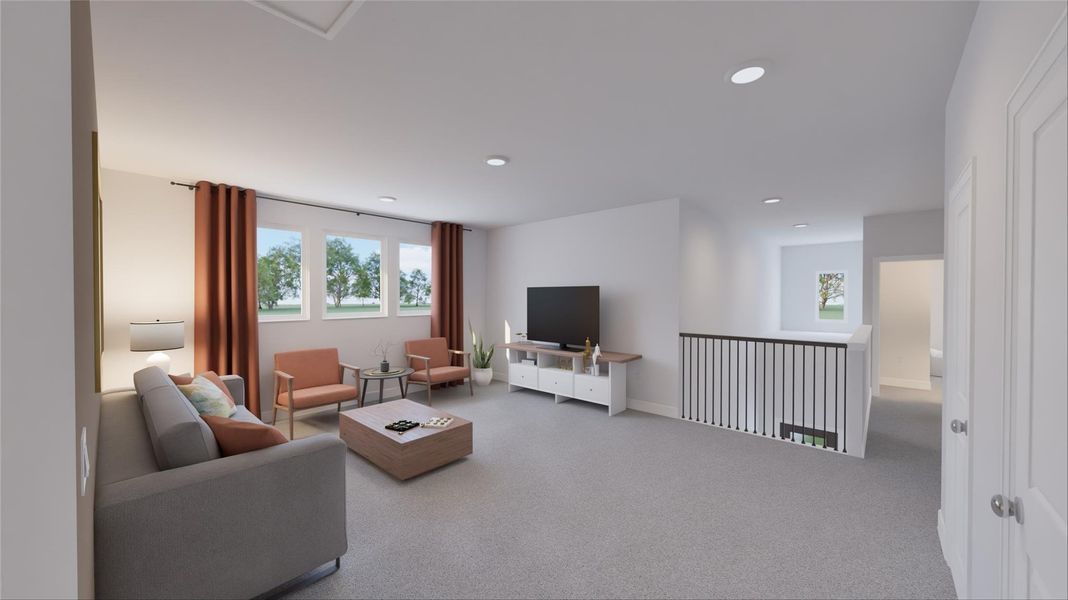 Furnished interior view inside a new home in Oakberry Trails, Waller (Image 22).