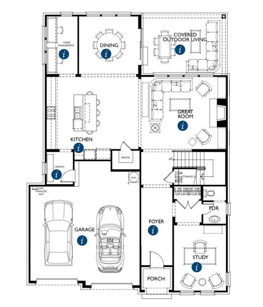 2D floor plan layout for the Newport II by Classica Homes in McLean - South Shore, Clover, SC (Image 3). 2D floor plan layout for the Newport II by Classica Homes in McLean - South Shore, Clover, SC (Image 3).