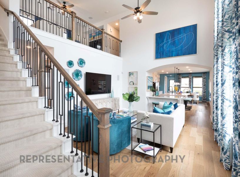 Furnished interior view inside a new home in Pomona, Manvel (Image 4).