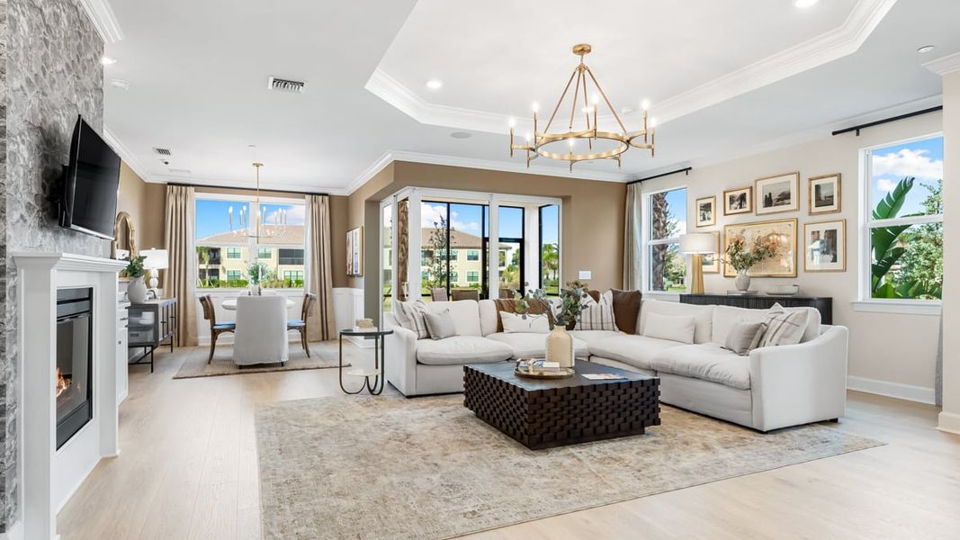 Furnished interior view inside a new home in Esplanade by the Islands Coach Homes, Naples (Image 3).