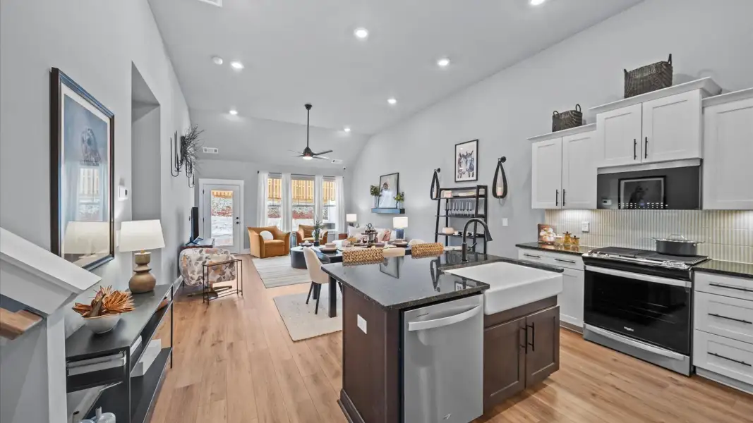 Accomplished layout with a first-class kitchen in this select townhome community by DRB Homes Accomplished layout with a first-class kitchen in this select townhome community by DRB Homes