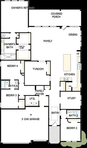 2D floor plan layout of this home in Oakwood Estates, Waller, TX (Image 2). 2D floor plan layout of this home in Oakwood Estates, Waller, TX (Image 2).
