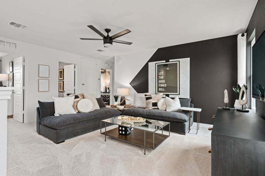 Furnished interior view inside a new home in Meadows at Clear Springs, New Braunfels (Image 6).