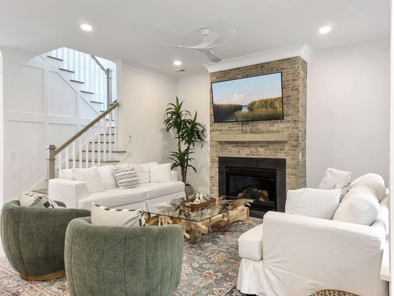Furnished interior view inside a new home in Overlook at Copahee Sound, Awendaw (Image 33).