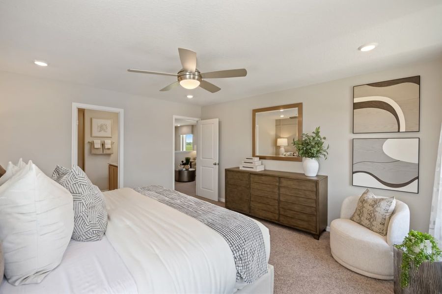 Representative furnished interior of a home built from the 1852 Modeled by KB Home in Canoe Creek Reserve I, St. Cloud (Image 12).