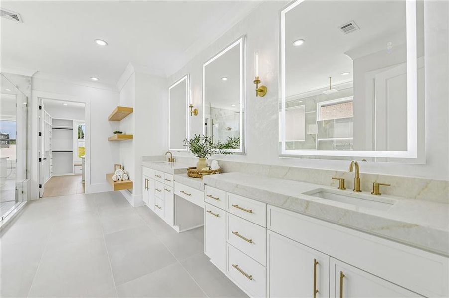 Furnished interior view inside a new home in , Buford (Image 22).