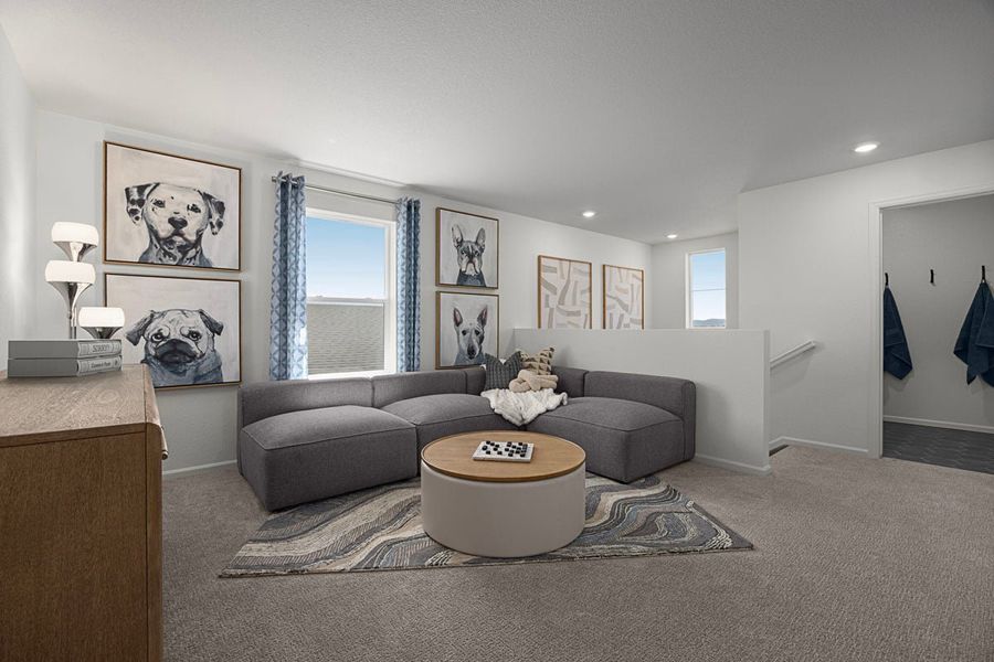 Representative furnished interior of a home built from the 2502 Modeled by KB Home in Legato, Commerce City (Image 13).
