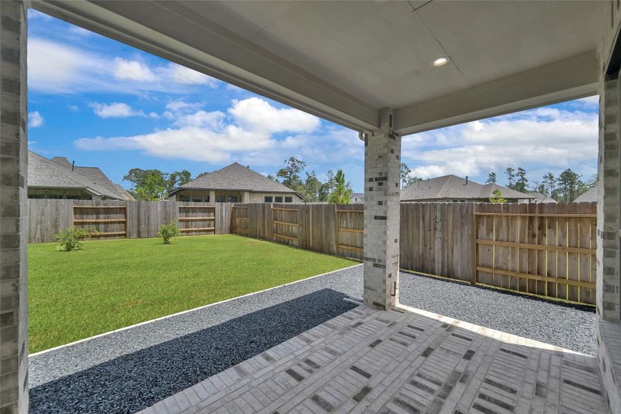 Exterior details and patio area of a home in Evergreen, Conroe (Image 24). Exterior details and patio area of a home in Evergreen, Conroe (Image 24).