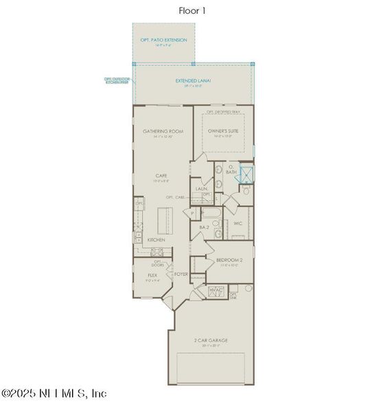 2D floor plan layout of this home in , Yulee, FL (Image 3).