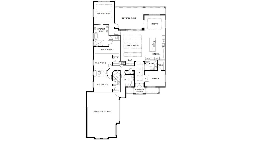 2D floor plan layout for the Somerset by GHO Homes in The Reserve at Grand Harbor, Vero Beach, FL (Image 33).