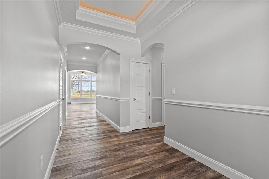 Representative unfurnished interior of a home built from the Roosevelt by Enchanted Homes in Guadalupe Heights, Seguin (Image 38).