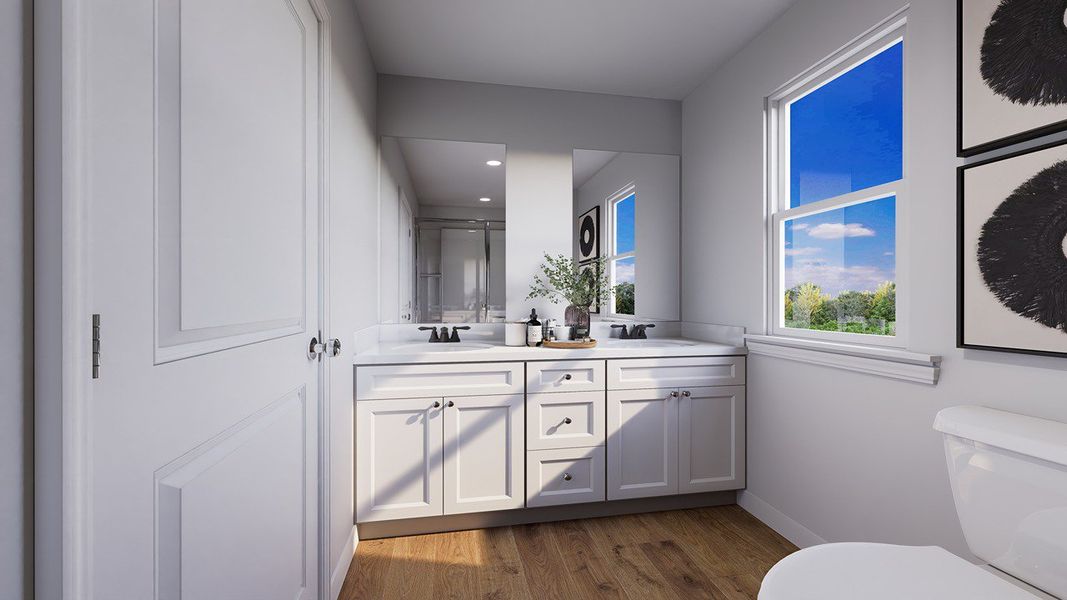 Furnished interior view inside a new home in The Cove at Mallard Crossing, Summerville (Image 7).
