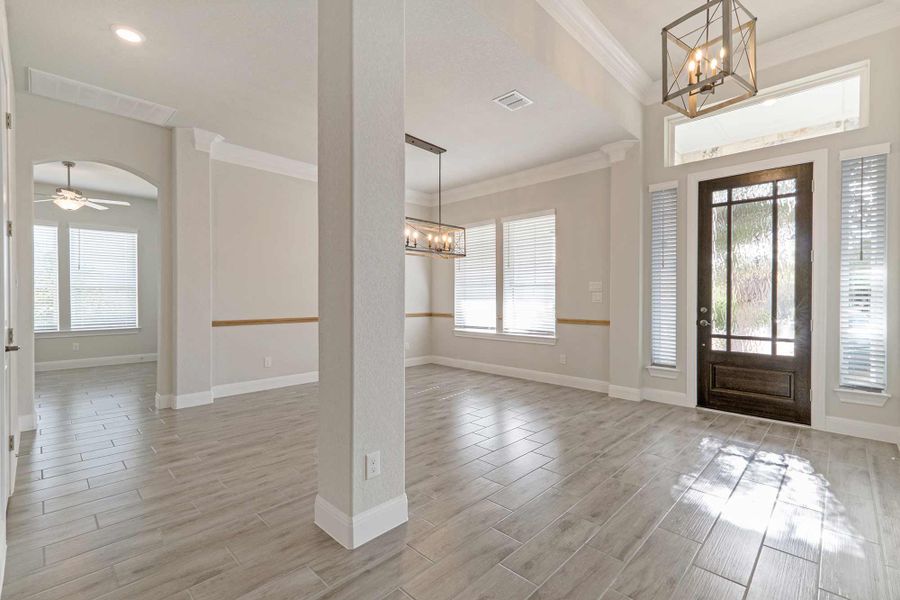 Representative unfurnished interior of a home built from the The Fredericksburg by David Weekley Homes in Megans Landing – Half-Acre Homesites, Castroville (Image 13). Representative unfurnished interior of a home built from the The Fredericksburg by David Weekley Homes in Megans Landing – Half-Acre Homesites, Castroville (Image 13).