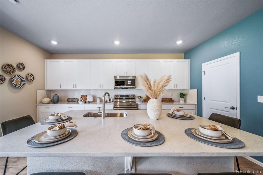 Furnished interior view inside a new home in Thompson River Ranch, Johnstown (Image 3).