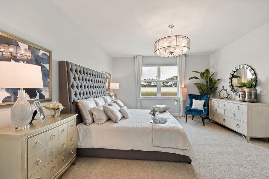 Representative furnished interior of a home built from the Delray by D.R. Horton in Coral Bay - Express & Tradition, North Fort Myers (Image 11).