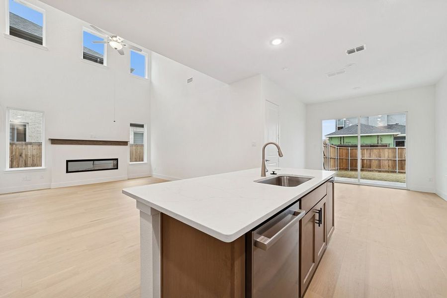Representative furnished interior of a home built from the Riseley by Landon Homes in Fields - East Village, Frisco (Image 12).