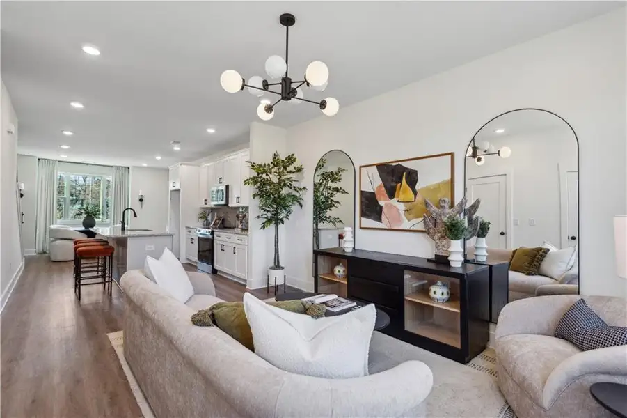Furnished interior view inside a new home in , Atlanta (Image 6). Furnished interior view inside a new home in , Atlanta (Image 6).