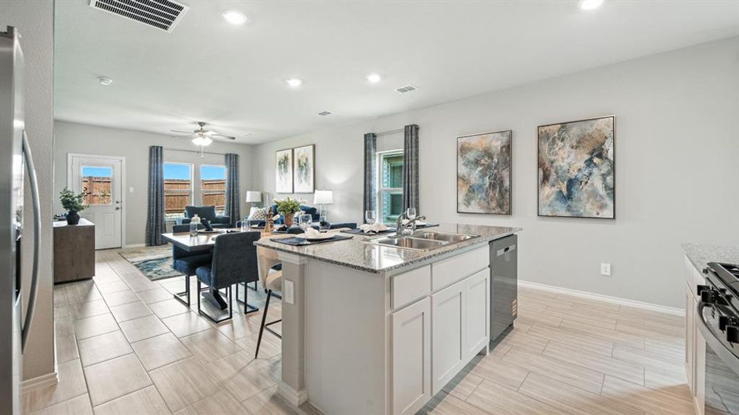 Furnished interior view inside a new home in Monarch at the Meadows, Ponder (Image 12).