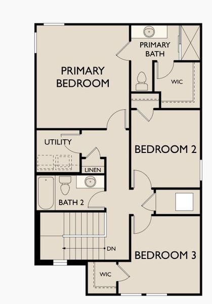 2D floor plan layout for the Maynard by Starlight Homes in Hawks Run, Kissimmee, FL (Image 3).