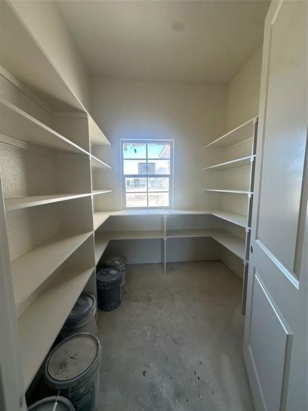 Huge pantry with natural lighting