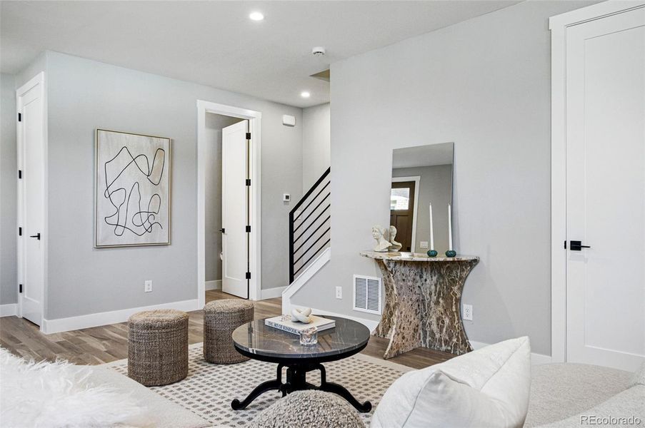 Furnished interior view inside a new home in , Denver (Image 16). Furnished interior view inside a new home in , Denver (Image 16).