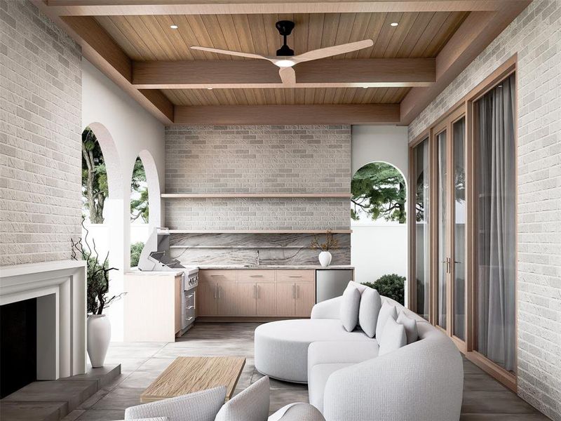 Exterior details and patio area of a home in , Dallas (Image 3).
