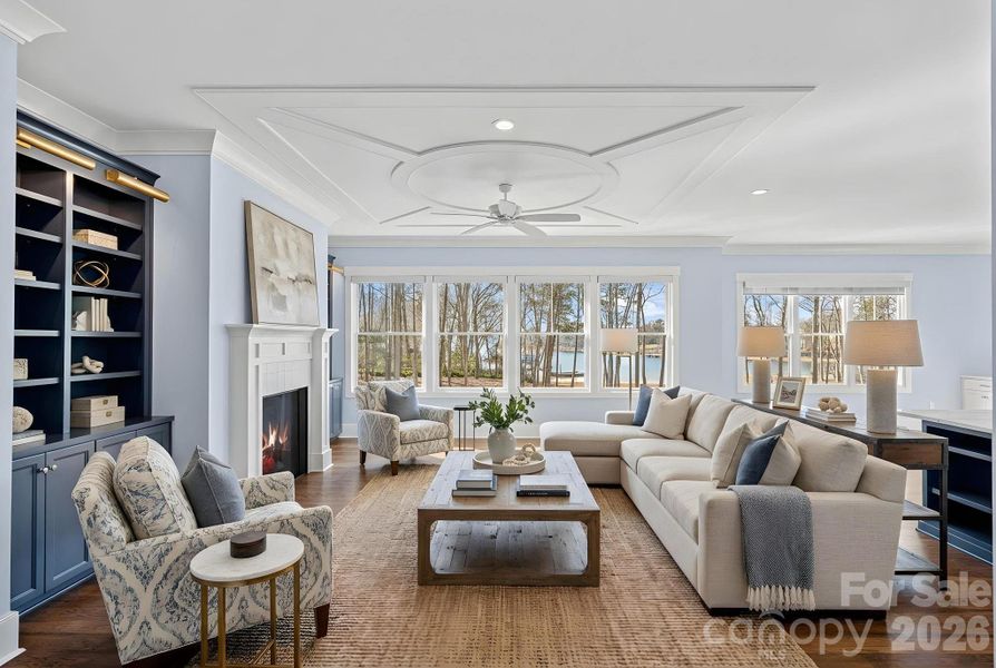 Virtually staged living room Virtually staged living room