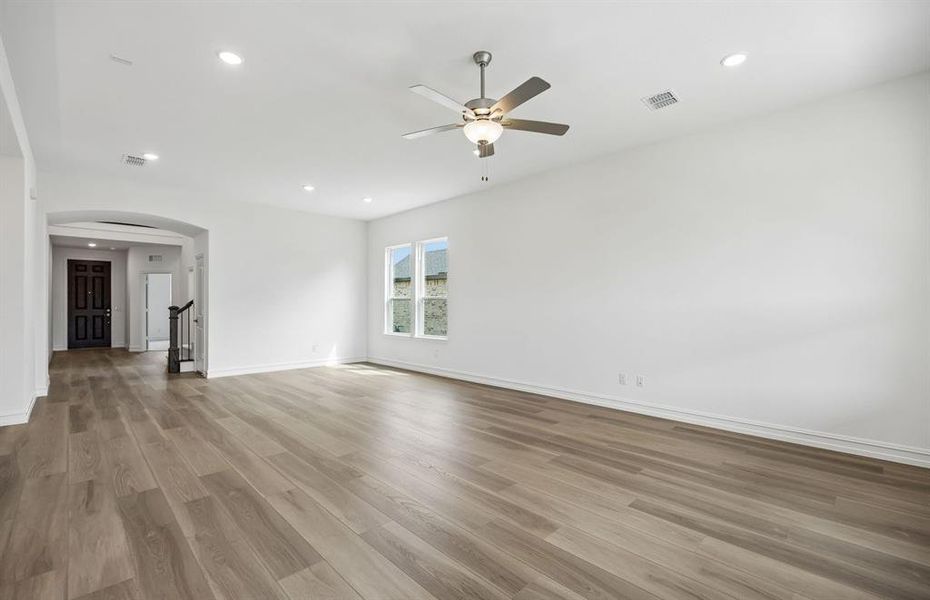 Open concept throughout main living areas