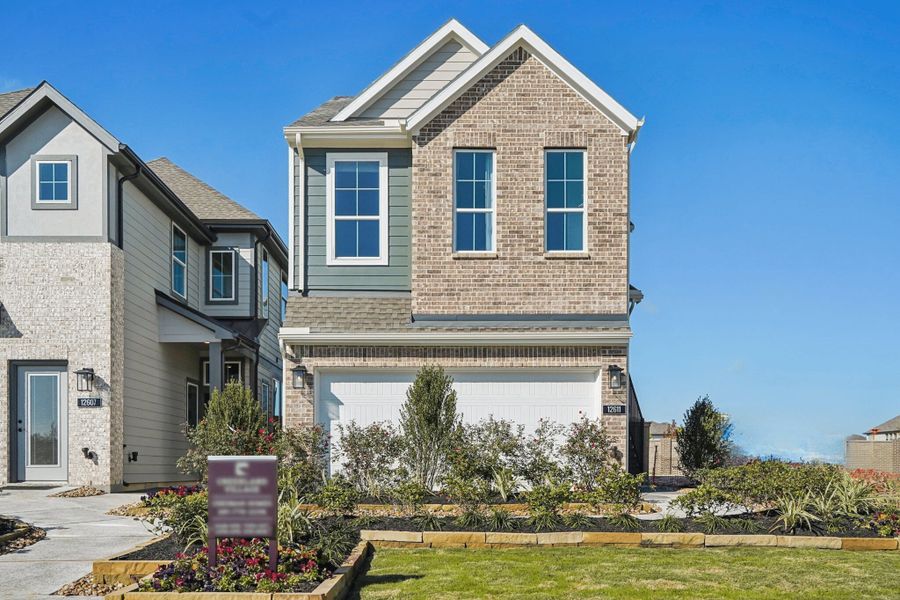 Representative exterior photo of a completed home built from the Margaux – Chateau Collection by Chesmar Homes in Bridgeland, Cypress, TX (Image 21).