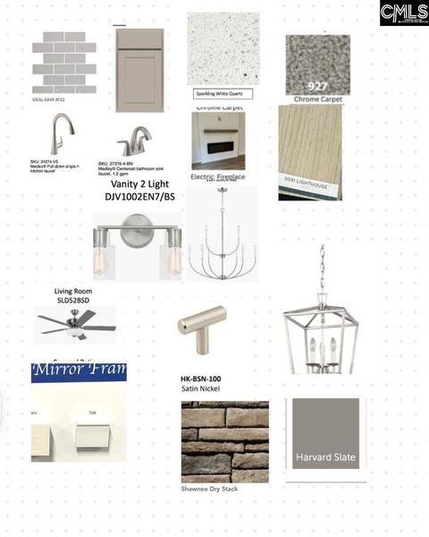 Sample of building materials used in homes in Boykin Hills, Chapin (Image 33).