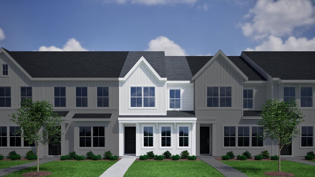 Representative exterior photo of a completed home built from the Cannalily - Genesis Value Collection by Mungo Homes in Renaissance at White Oak, Garner, NC (Image 14).