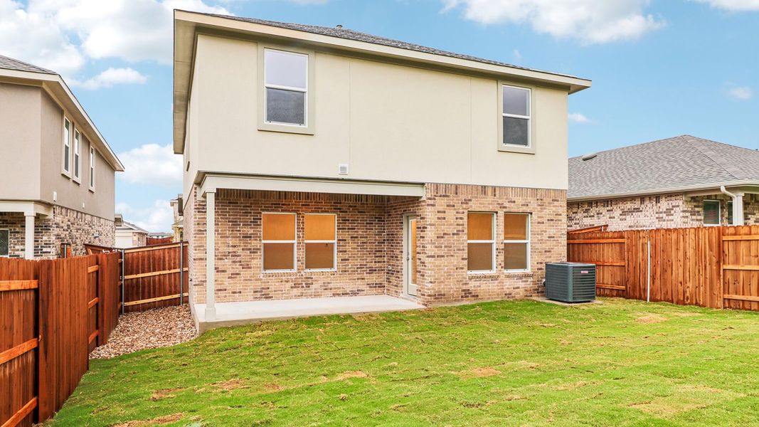 Exterior details and patio area of a home in Bar W Ranch, Leander (Image 20).