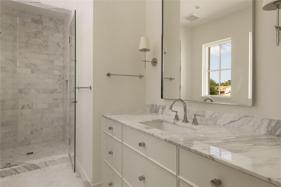 Furnished interior view inside a new home in Amarra Villas, Austin (Image 46). Furnished interior view inside a new home in Amarra Villas, Austin (Image 46).