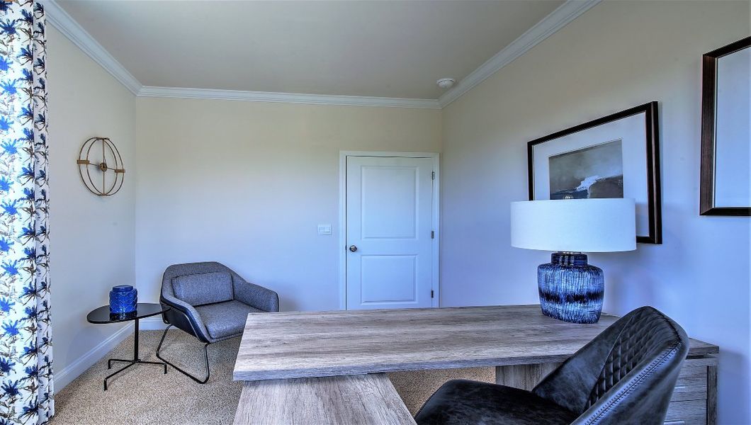 Furnished interior view inside a new home in Townes at Tap Root Farms, Fletcher (Image 25).