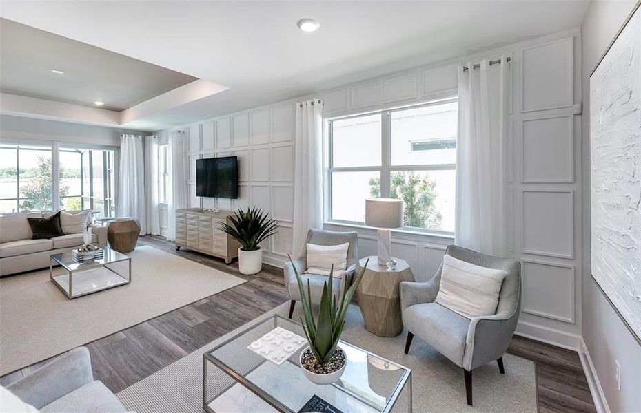 Furnished interior view inside a new home in BeachWalk by Manasota Key, Englewood (Image 25). Furnished interior view inside a new home in BeachWalk by Manasota Key, Englewood (Image 25).