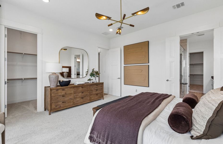 Representative furnished interior of a home built from the Iredell by Pulte Homes in Katy Court, Katy (Image 7).