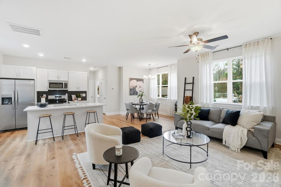 Furnished interior view inside a new home in , Charlotte (Image 5). Furnished interior view inside a new home in , Charlotte (Image 5).