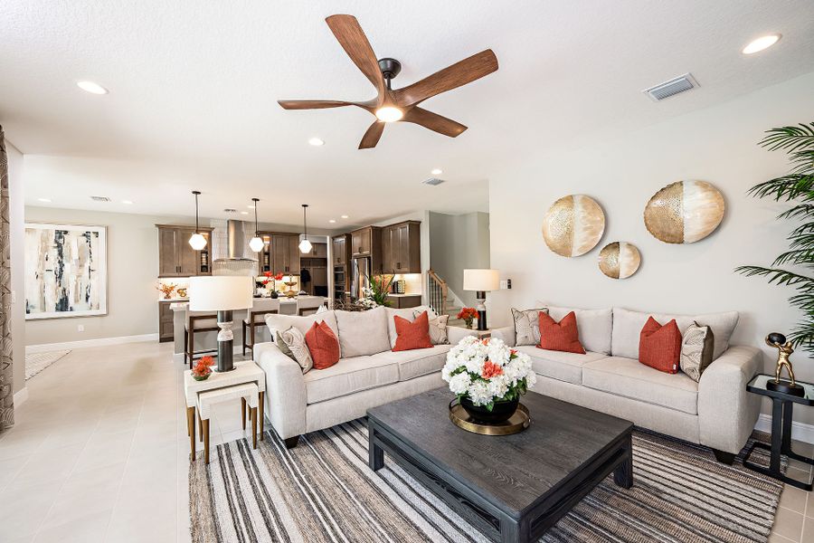 Representative furnished interior of a home built from the Pelican by Homes by WestBay in Crosswind Ranch, Parrish (Image 44).