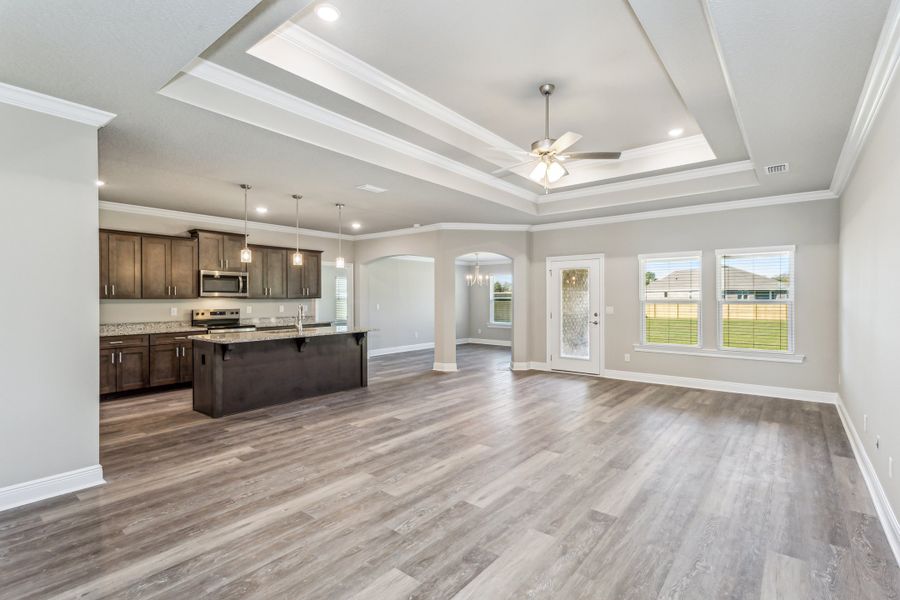 Representative furnished interior of a home built from the The Sapphire by Herbst Homes in Clear Water Landing, Milton (Image 55).
