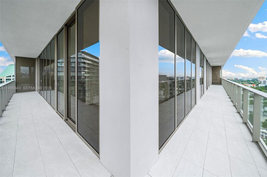 Exterior details and patio area of a home in Mr. C Residences, Miami (Image 33).