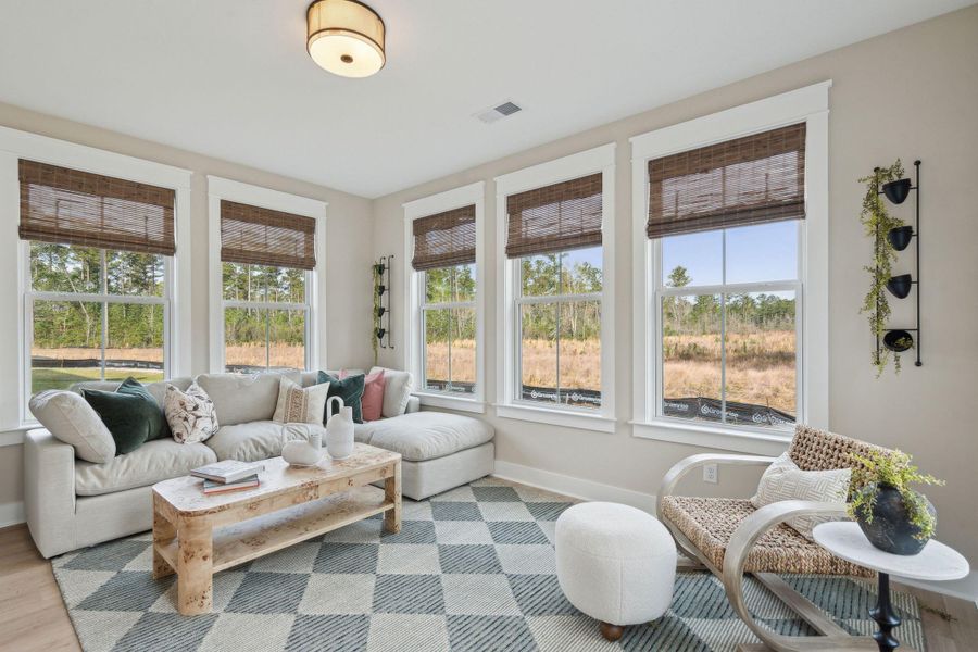 Furnished interior view inside a new home in Tidewater at Lakes of Cane Bay, Summerville (Image 37).